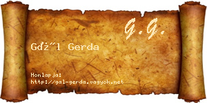 Gál Gerda névjegykártya